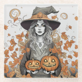 Posavasos De Vidrio A witch's love