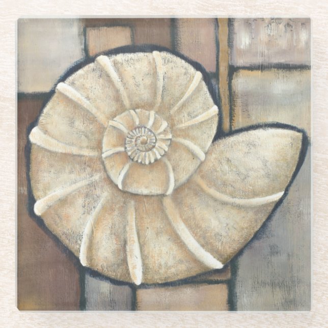 Posavasos De Vidrio Abalone Shell (Anverso)