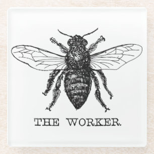 Posavasos De Vidrio Abee Worker Honey Black Bumblebee