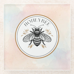 Posavasos De Vidrio Abeja Melífera