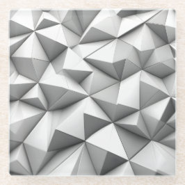 Posavasos De Vidrio abstract pyramides grey