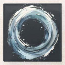 Posavasos De Vidrio abstract ring in watercolor style