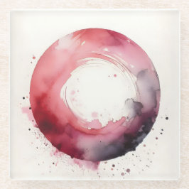 Posavasos De Vidrio abstract watercolor ring 