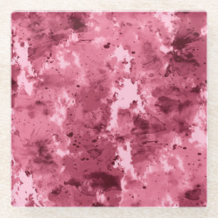 Posavasos De Vidrio Abstracto color agua grunge: patrón de camuflaje.