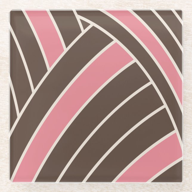 Posavasos De Vidrio Abstracto Napolitano (Anverso)