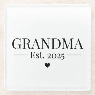 Posavasos De Vidrio Abuela Establecida 2025