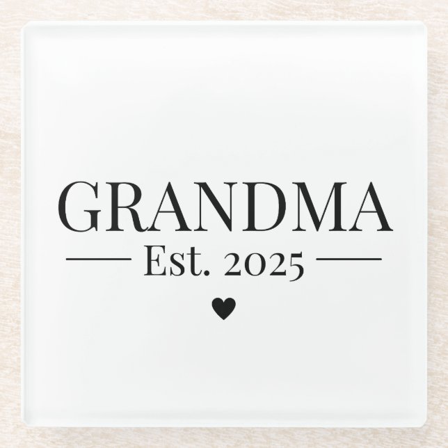 Posavasos De Vidrio Abuela Establecida 2025 (Anverso)