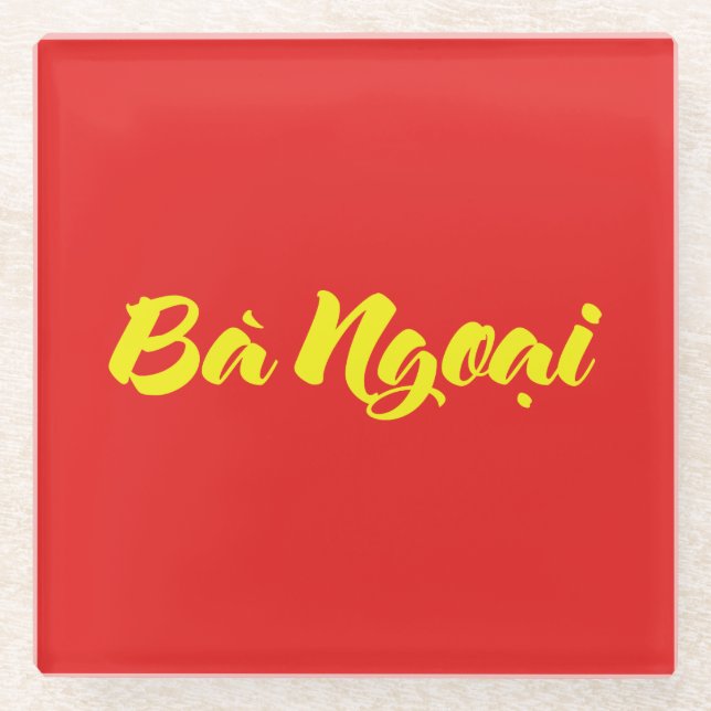 Posavasos De Vidrio Abuela vietnamita (materna) - Bà Ngoach i (Anverso)