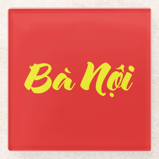 Posavasos De Vidrio Abuela vietnamita (paterna) - Bà Noi (Anverso)