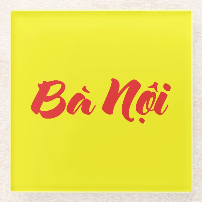 Posavasos De Vidrio Abuela vietnamita (paterna) - Bà Noi (Anverso)