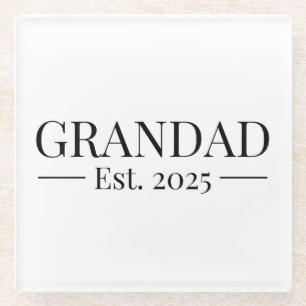 Posavasos De Vidrio Abuelo Establecido 2025