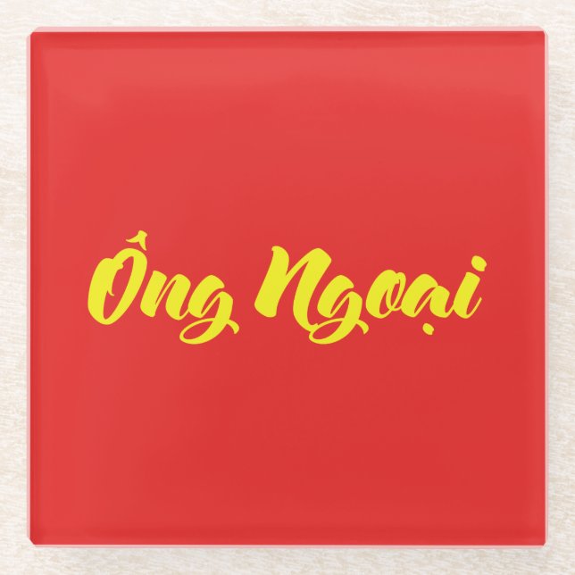 Posavasos De Vidrio Abuelo vietnamita (materno) - Ông Ngoach i (Anverso)