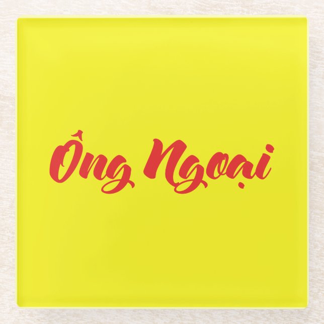 Posavasos De Vidrio Abuelo vietnamita (materno) - Ông Ngoach i (Anverso)