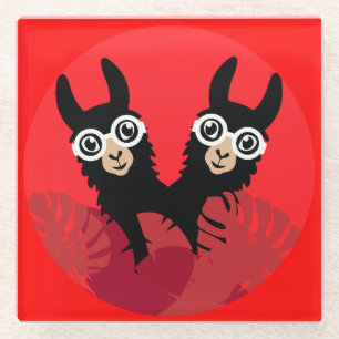 Posavasos De Vidrio Accesorios de la flema llamada alpaca