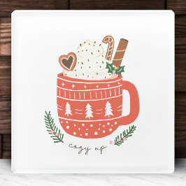 Posavasos De Vidrio Acoger las vacaciones de los Navidades de la taza 