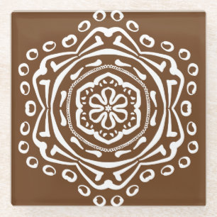 Posavasos De Vidrio Acorn Mandala