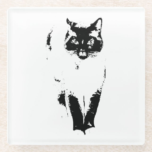 Posavasos De Vidrio Actitud de Aristocat (Anverso)