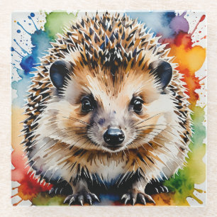 Posavasos De Vidrio Adorable Hedgehog Trivet
