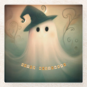 Posavasos De Vidrio Adorno de Halloween/Fantasma/Otoño/Caprichoso