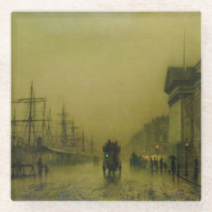 Posavasos De Vidrio Aduanas H de los muelles de Juan Atkinson Grimshaw