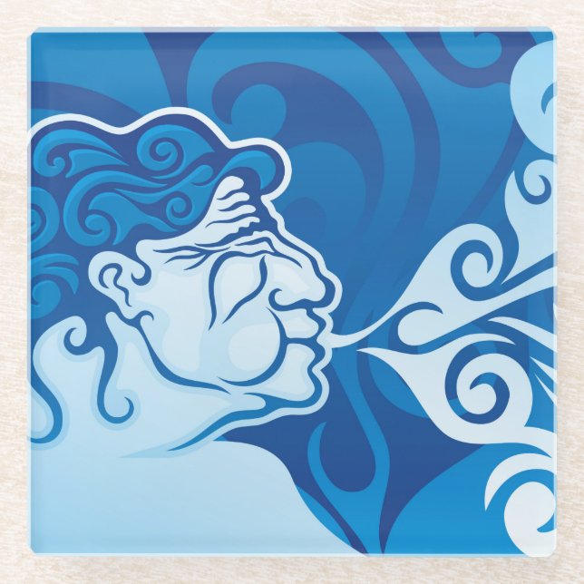 Posavasos De Vidrio Aeolus (Anverso)