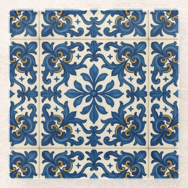 Posavasos De Vidrio 💙 "Afresco y fabuloso" (Anverso)