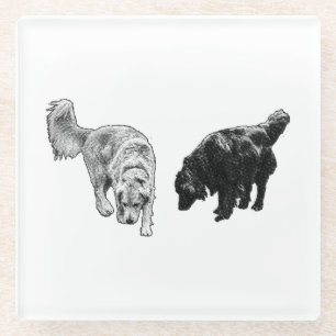 Posavasos De Vidrio Afterglow Dot Sip — Retriever Duo