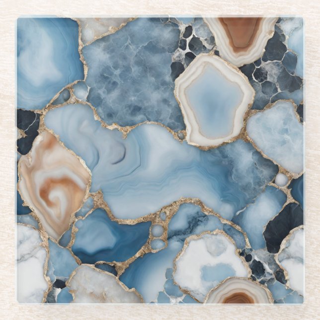 Posavasos De Vidrio Agate Marble Coaster (Anverso)