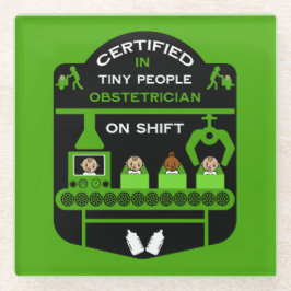 Posavasos De Vidrio Agradecimiento Obstetricista Y Gracias