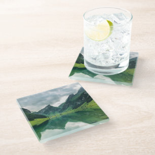 Posavasos De Vidrio Agua Alpes suizos de lago