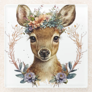 POSAVASOS DE VIDRIO AGUA DE COLOR AGUA CUBIERTA CON AGUA DE FLORES