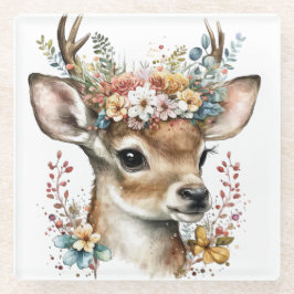 POSAVASOS DE VIDRIO AGUA DE COLOR AGUA CUBIERTA CON AGUA DE FLORES