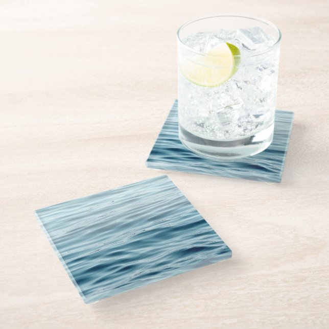 Posavasos De Vidrio Agua de ondulación (Angular)