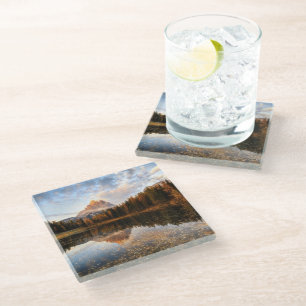 Posavasos De Vidrio Agua Tre Cime Di Lavaredo Italia