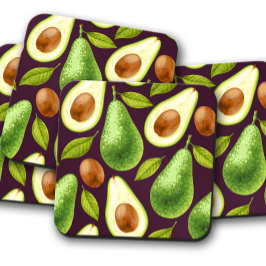 Posavasos De Vidrio Aguacate Fruit Coaster | Conjunto de escayola de f