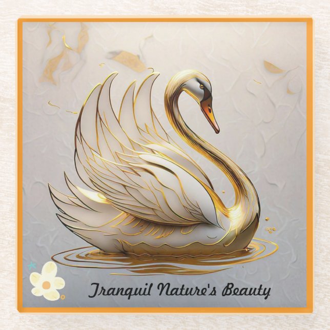 Posavasos De Vidrio "Aguas flotantes suaves" (Anverso)