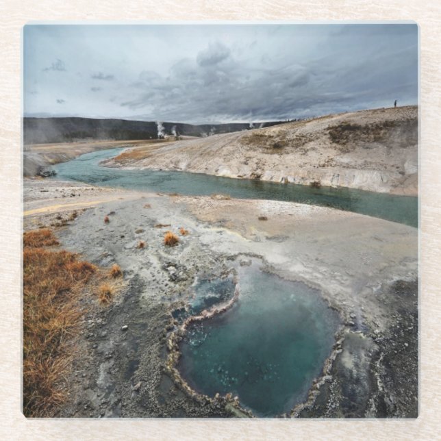 Posavasos De Vidrio Agujero azul (Anverso)