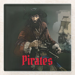 Posavasos De Vidrio ¡Ahoy, Matey! Monasterio de vidrio pirata Fiesta