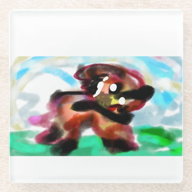 Posavasos De Vidrio  Airedale Terrier (Anverso)