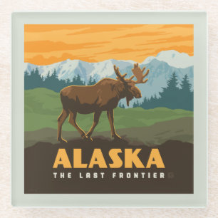 Posavasos De Vidrio Alaska   Frontier Moose