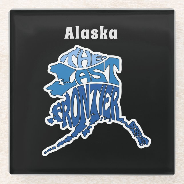 Posavasos De Vidrio Alaska Nickname Word Art (Anverso)