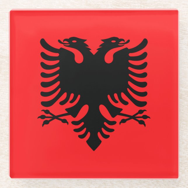 Posavasos De Vidrio Albania (Anverso)