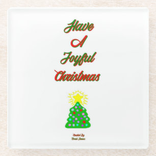 Posavasos De Vidrio Alegres Navidades Glass Coaster