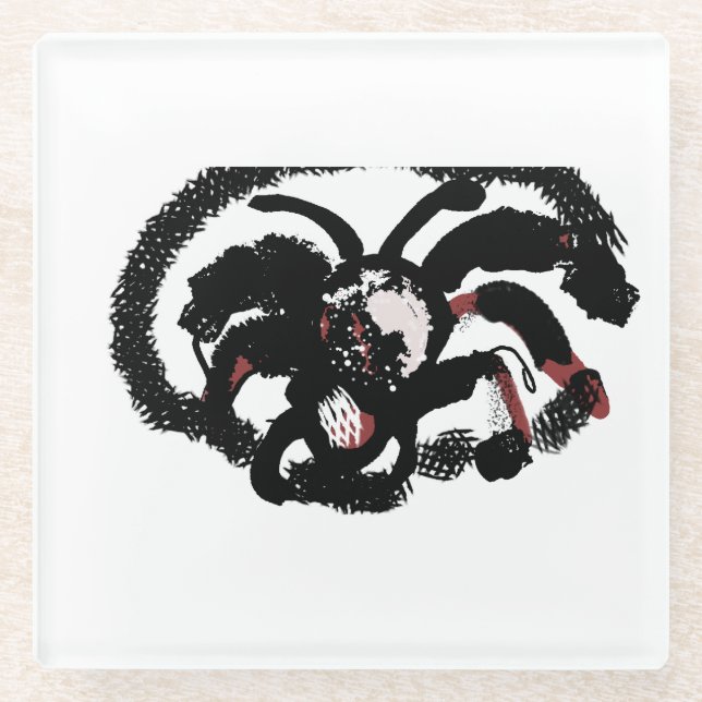 Posavasos De Vidrio Alegría de lata araña (Anverso)