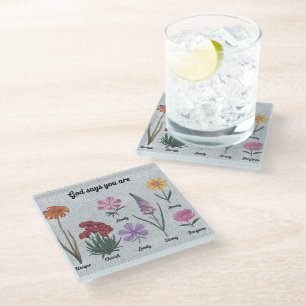 Posavasos De Vidrio Alentamiento/Cotizaciones inspiradoras
