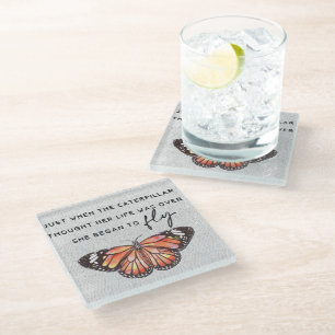 Posavasos De Vidrio Alentamiento/Cotizaciones inspiradoras
