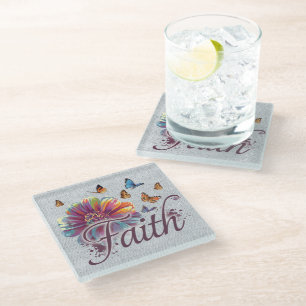 Posavasos De Vidrio Alentamiento/Cotizaciones inspiradoras
