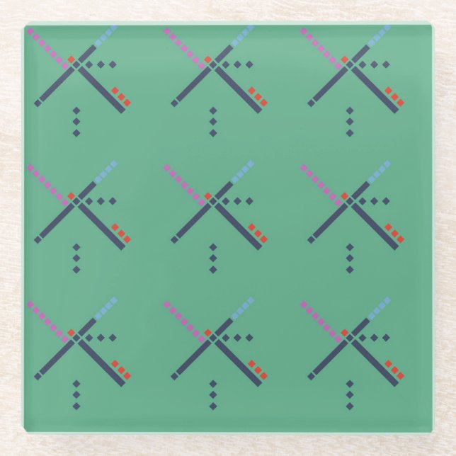 Posavasos De Vidrio Alfombra el | del aeropuerto de PDX una manta (Anverso)