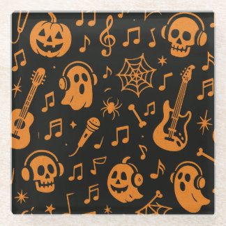 Posavasos De Vidrio alfombra musical de Halloween adorable