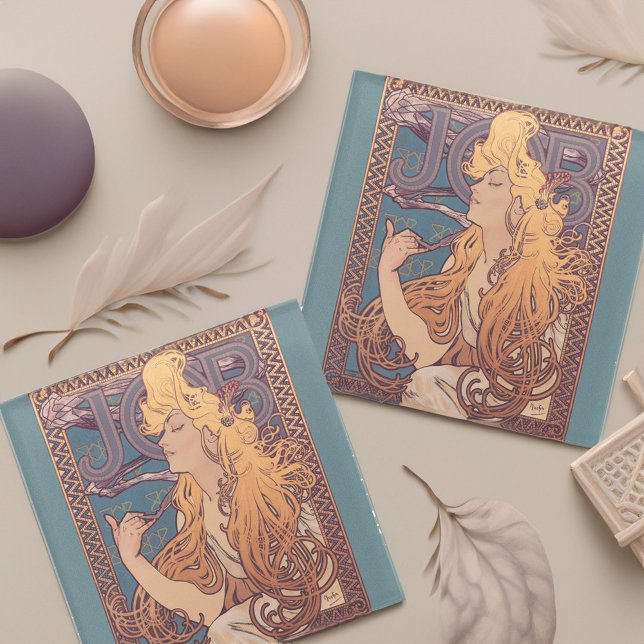 Posavasos De Vidrio Alfonse Mucha Job Art Nouveau (Subido por el creador)